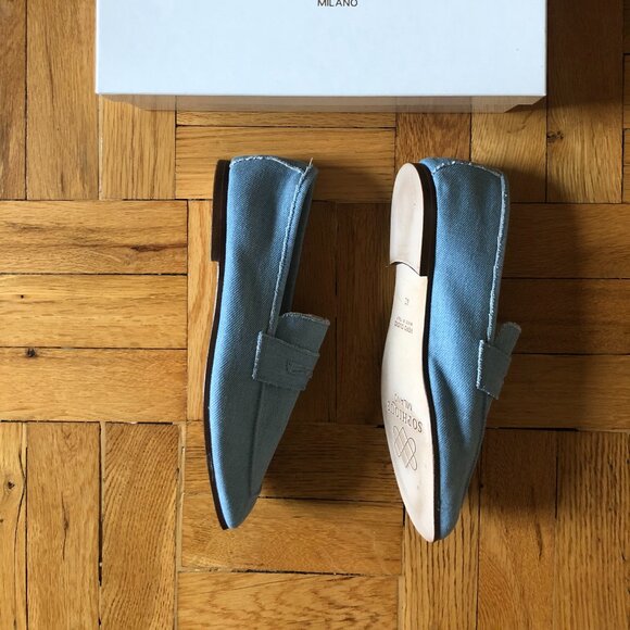 Italian denim loafer NIB, RP $500+ - Picture 2 of 3